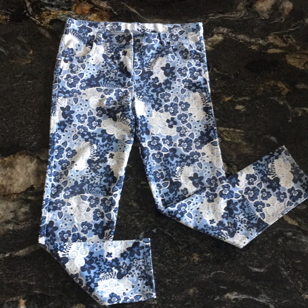 Hanna Andersson Blue Flower Jeans
